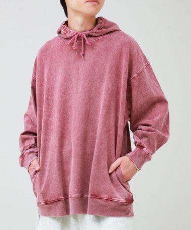 【ロンT以上、パーカー未満】ケミカル加工 フードロンT