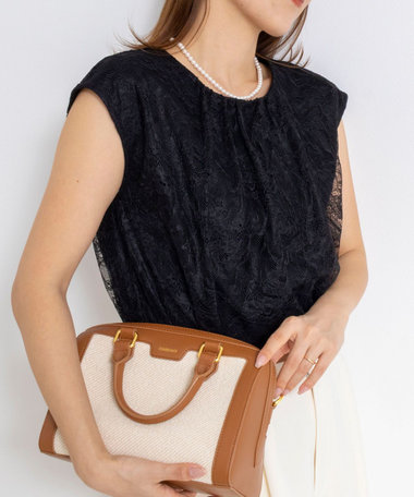 ウォッシャブルレースレイヤードブラウス