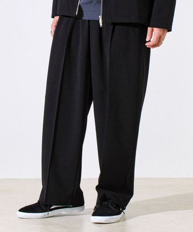 【セットアップ対応】ウールライクワイドパンツ