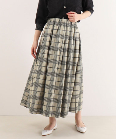 リバーシブルタフタチェックスカート