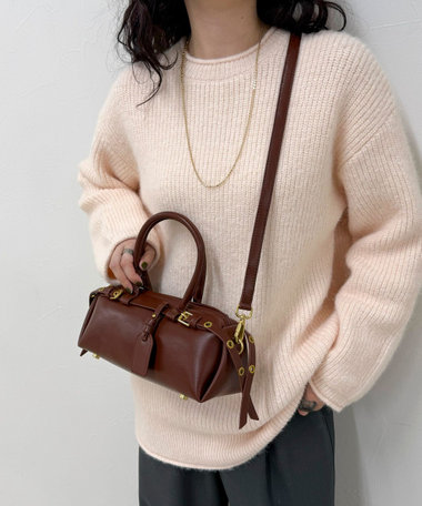 ダブルベルトスリムボストンバッグ