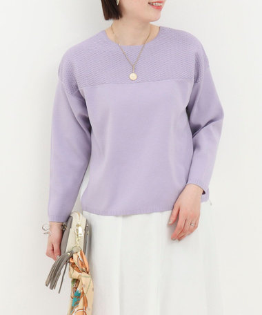 超軽量編柄2WAY切替プルオーバー