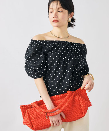 【WEB＆一部店舗限定アイテム】ウォッシャブルレース刺繍袖ボリュームサッカーブラウス