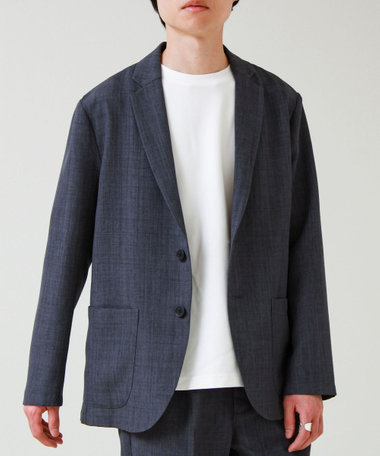 【セットアップ対応】リネンライクキャンバスジャケット