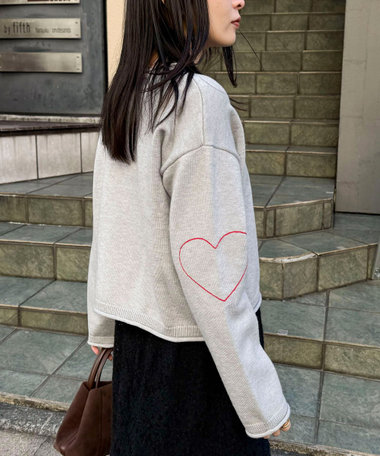 【新色追加！/主役級ニット】ハートステッチニットプルオーバー