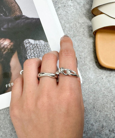 結びデザイン2セットリング