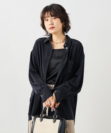 ウォッシャブルトリアセドレープシャツ