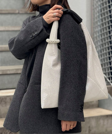 ラメバックパールチャーム付き