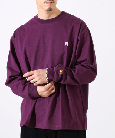 【夏の大ヒットが秋仕様で登場】【BOY刺繍】裏グラデーション 天竺ロンT