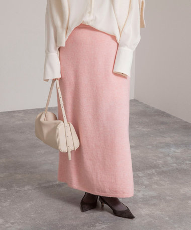 《手洗い可能》アルパカ混ロングスカート