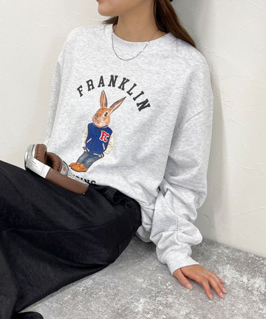 【Franklin Climbing/ フランクリン クライミング】うさぎスタジャン クルーネックスウェット
