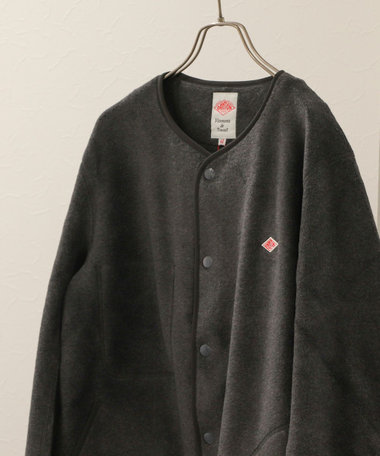 【DANTON/ダントン】FLEECE COLLARLESS JACKET（JD-8939）26AW