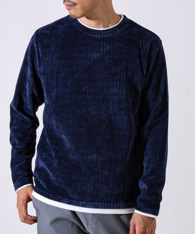 【重ね着見えで即サマになる】カットコール フェイクレイヤードロンT