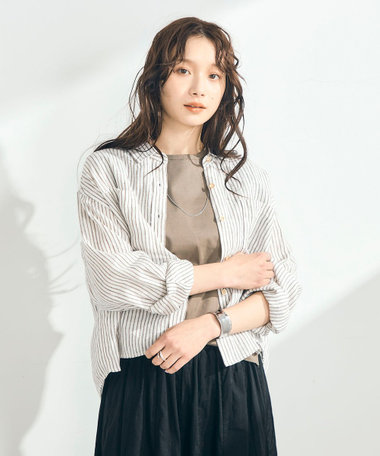 【WEB限定 GW SPECIAL PRICE】LINEN100 クロップドシャツ