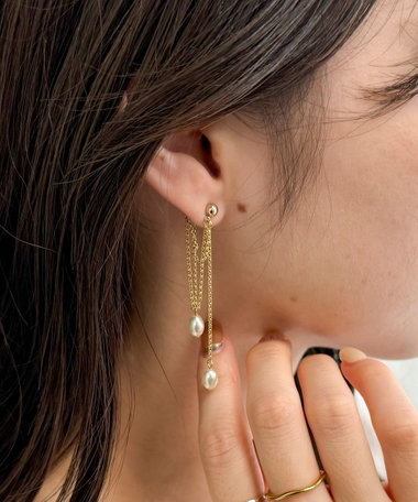チェーンパールスウィングピアス
