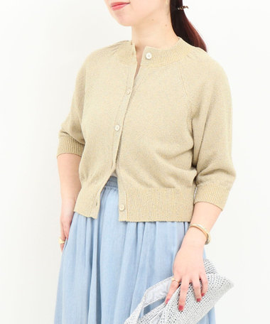 ラメノットカーディガン