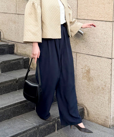 タックギャザーパンツ