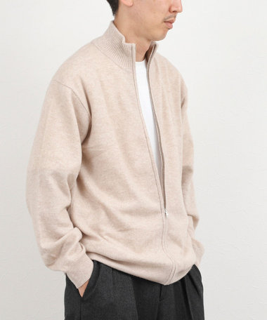 ウールカシミヤ スタンドジップニット 26AW