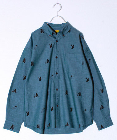 【COBMASTER/コブマスター】シャンブレー総柄プリントB.Dシャツ