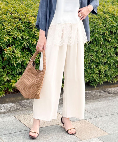 タックギャザーパンツ