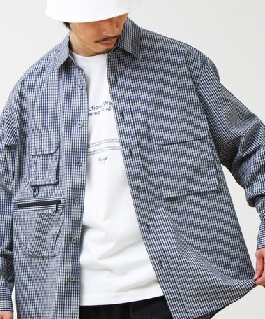 【ギアディテール】チェック フィッシングシャツ