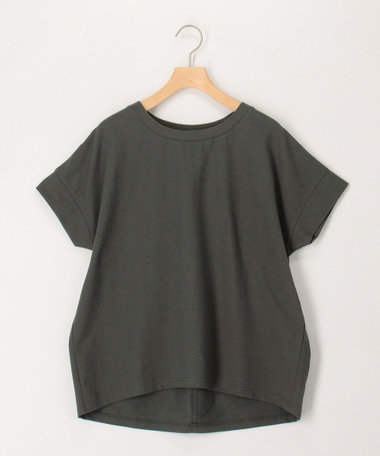 麻調ジャージー袖口ダブルTシャツ