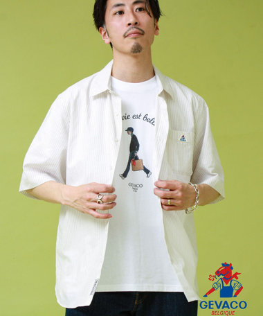 【GEVACO/ゲバコ】レギュラーカラー半袖シャツ