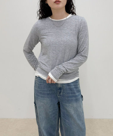 【関税込み】K.NGSLEY グレー Dani 長袖Tシャツ 小倉屋 長袖Tシャツ グレー LL 4021-43-LL 4021 1枚 - アスクル