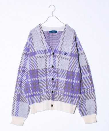 【実績品番/UNISEX/別注柄あり】【BHPC】モヘヤタッチニットカーディガン