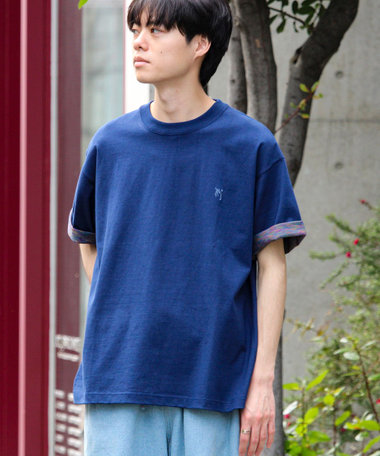 【BOY刺繍】裏グラデーション ワンポイント半袖Tシャツ