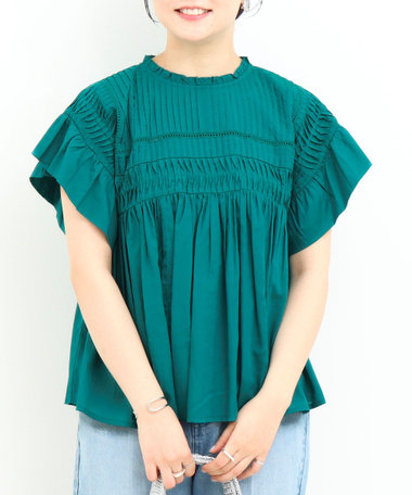 コットンシアーボイルブラウス