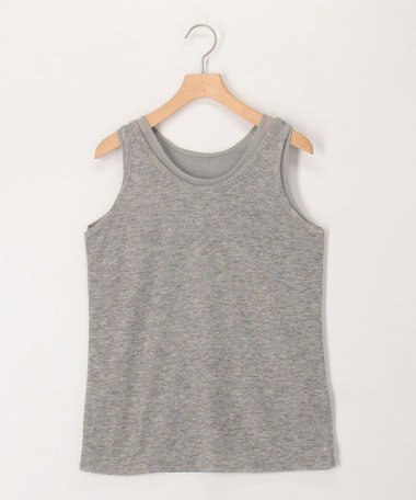 シアーフライス×チュールレイヤードタンクトップ