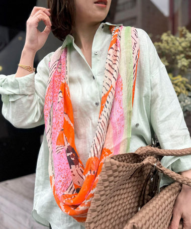 リネンガーゼプリントストール