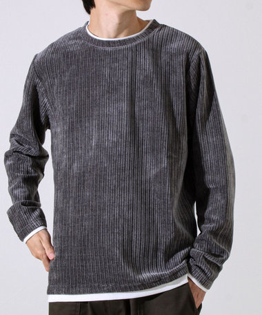 【重ね着見えで即サマになる】カットコール フェイクレイヤードロンT