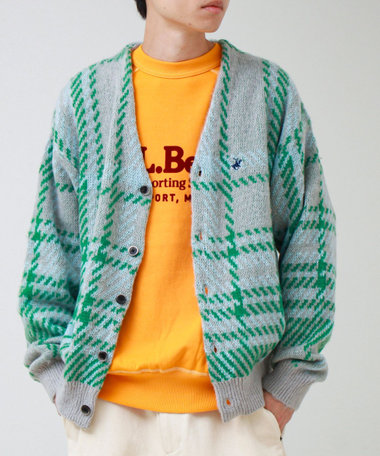 【実績品番/UNISEX】【BHPC】モヘヤタッチニットカーディガン