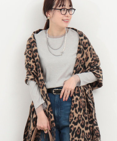 ラメテレコ×チュール クルーネックカットソー