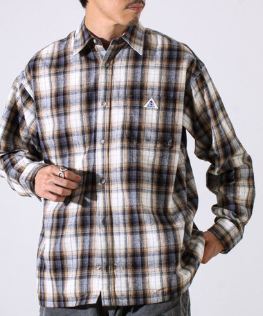 【GEVACO/ゲバコ】裾ストレートカット ネルシャツ