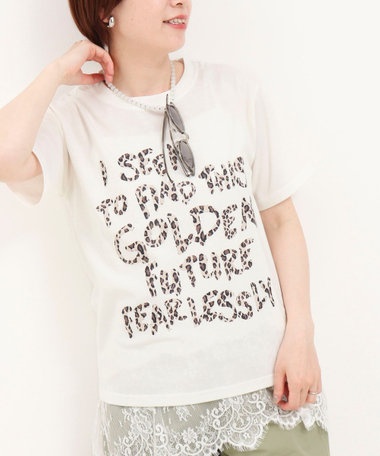 ヒョウ柄ロゴTee