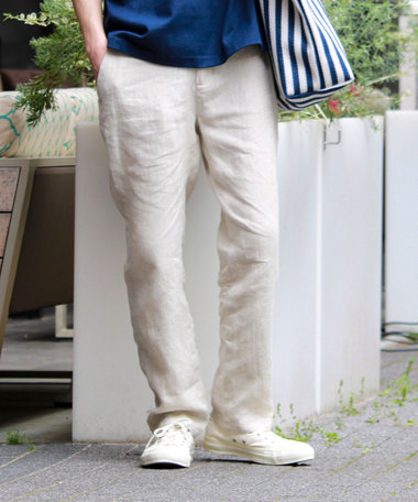 【リネン100％/夏の定番】リネンイージーパンツ