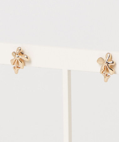 手描きフラワーピアス