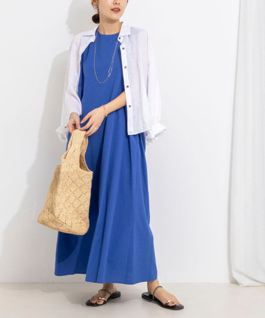 【WEB限定】ウォッシャブルバックツイストドレス