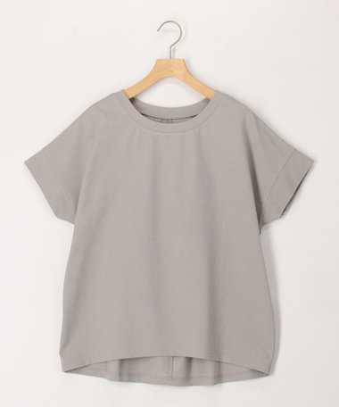 麻調ジャージー袖口ダブルTシャツ