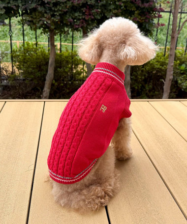 【FR PETS】FRチルデンケーブル柄ベスト