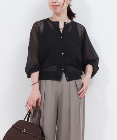 新品　NOLLEY'S ノーリーズ　フリンジ　カーディガン　羽織　ブラック 新品 NOLLEY'S ノーリーズ フリンジ カーディガン 羽織 - メルカリ