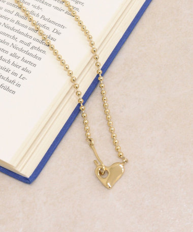 ハートフックステンレスネックレス