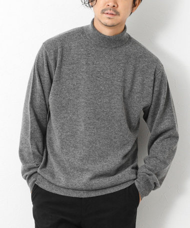 《ビジカジ対応》ウールカシミア タートルネックニット 25AW