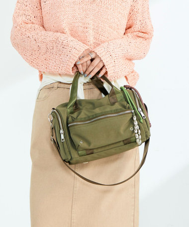 【CONTROL FREAK/コントロールフリーク】ミリタリーチャームボストンバッグ