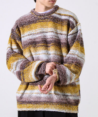 【ふんわり立体感】グラデーションブークレプルオーバー