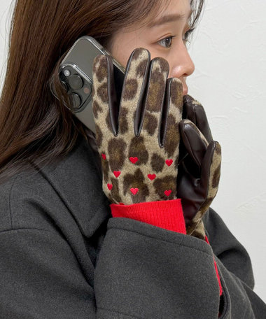 【CASSELINI/キャセリーニ】柄×モチーフ刺しゅうグローブ