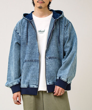 【タフに着回す】キャンバス/デニム ジップパーカー